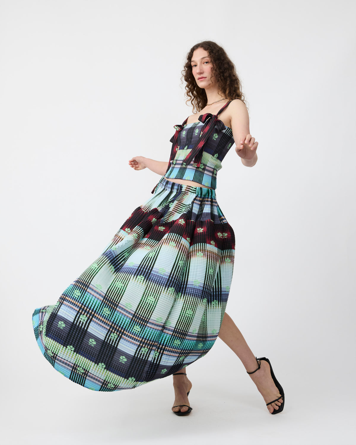 June Smock Pleated Top in Helge