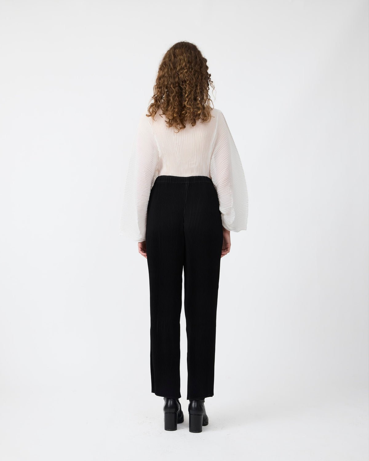 Jack Pleated Trousers in Monochrom Black