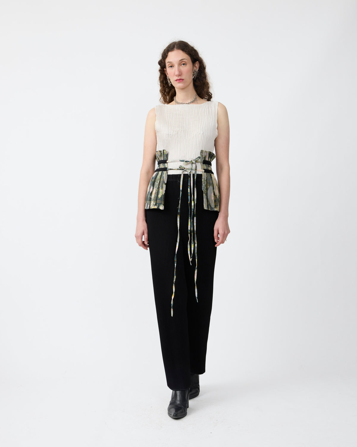 Erika Pleated Belt in Bruno