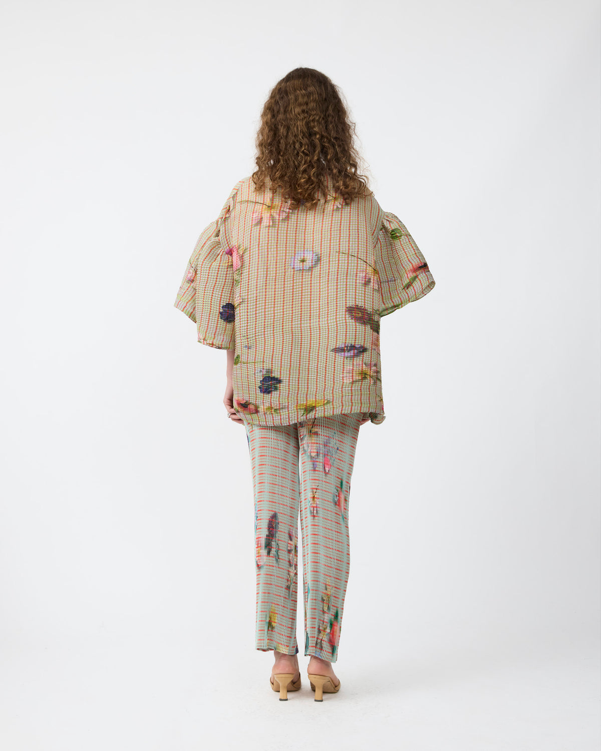 Robin Handpleated Top in light Pagel
