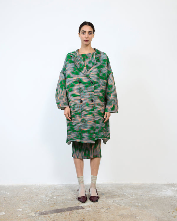 HANDPLEATED JOHAN COAT IN GALLIA