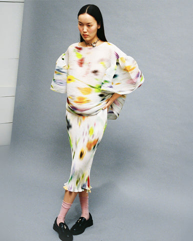 Robin Handpleated Top in Mayu