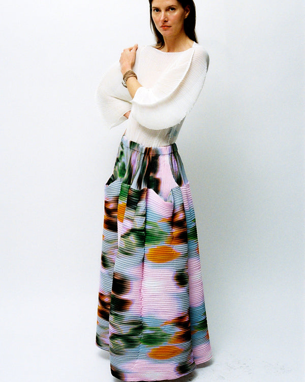 Kenza Handpleated Skirt in Maris