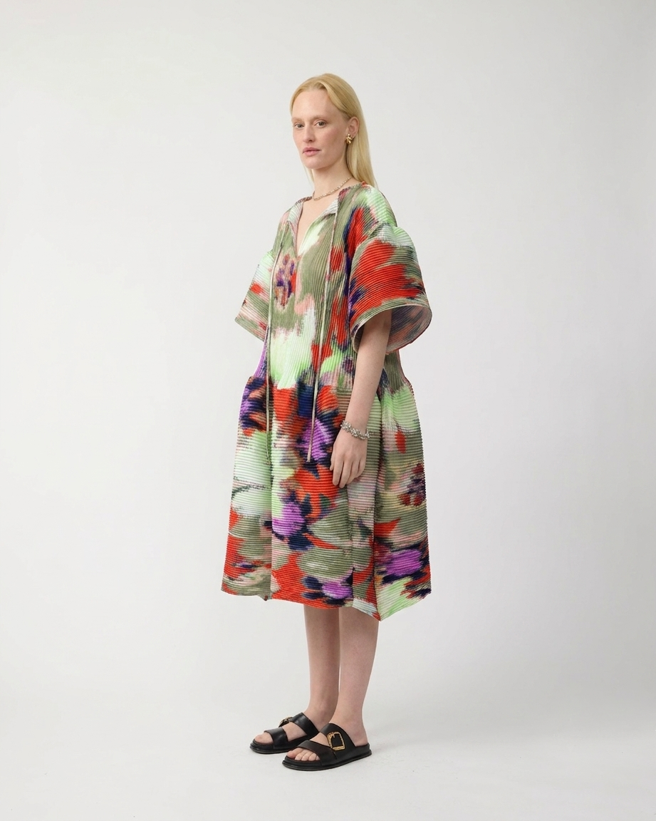 Thekla Handpleated Dress in Gundula