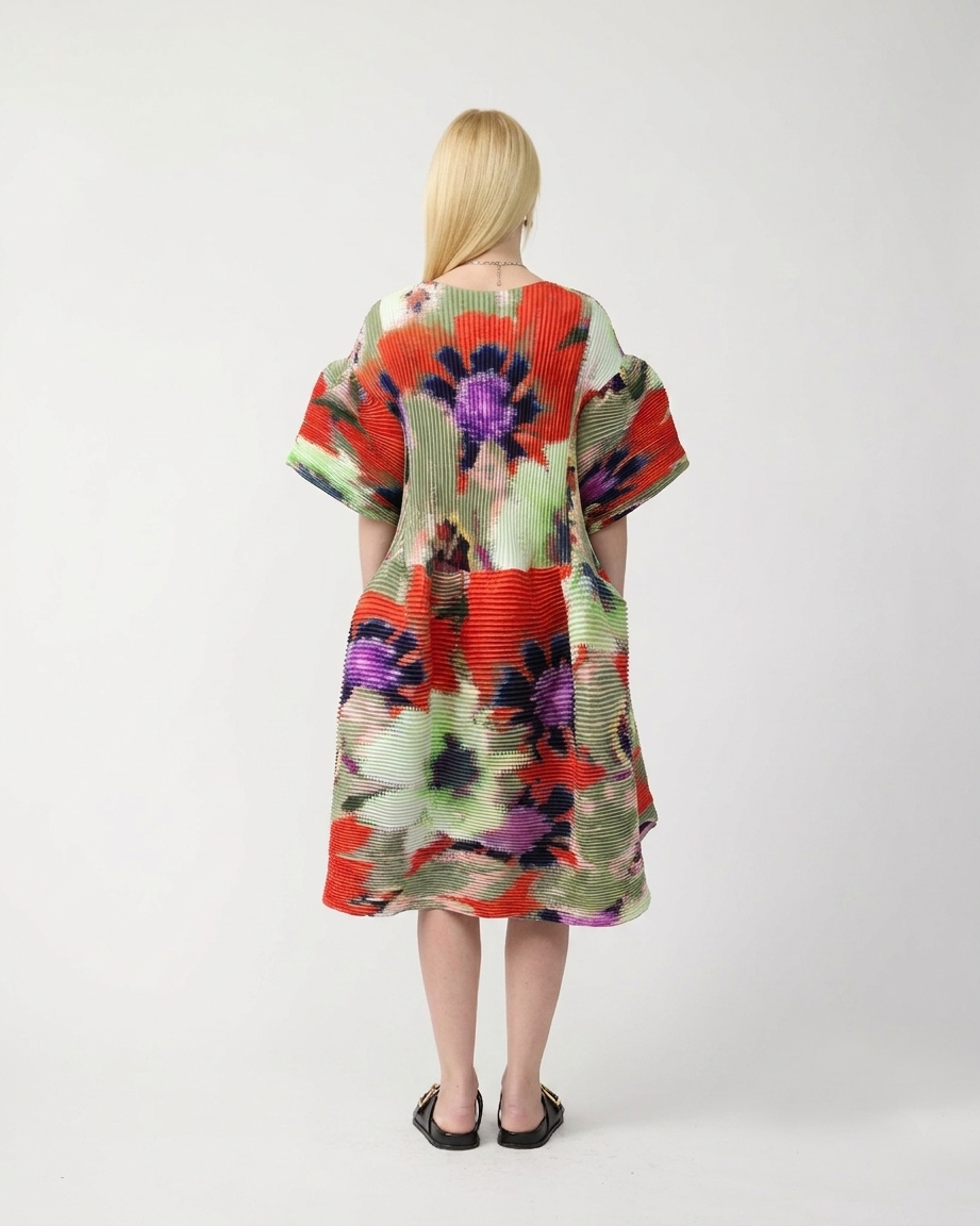 Thekla Handpleated Dress in Gundula