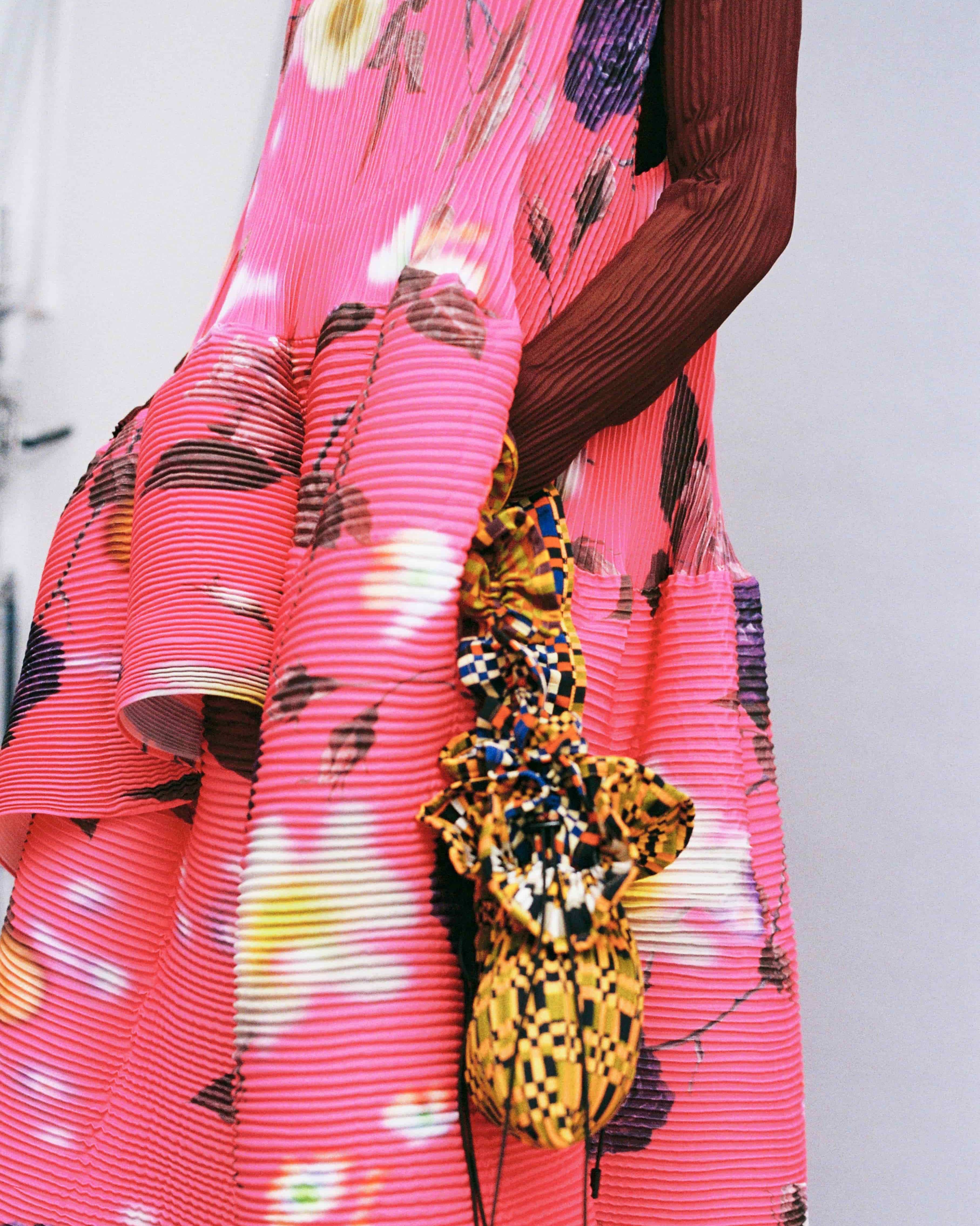 Maya Handpleated Dress in Pink Edward