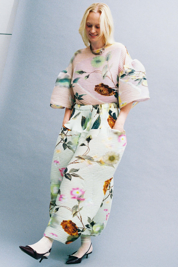 Kenza Handpleated Skirt in Edward