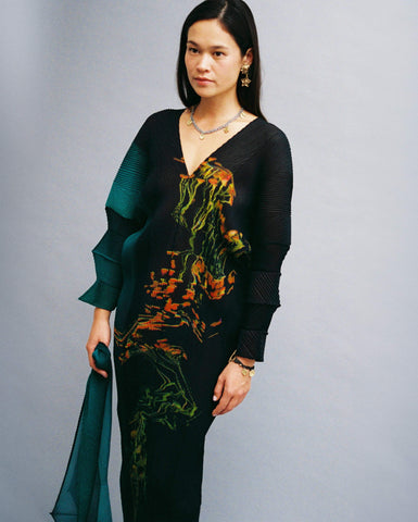 Sue Handpleated Kaftan in Patsy