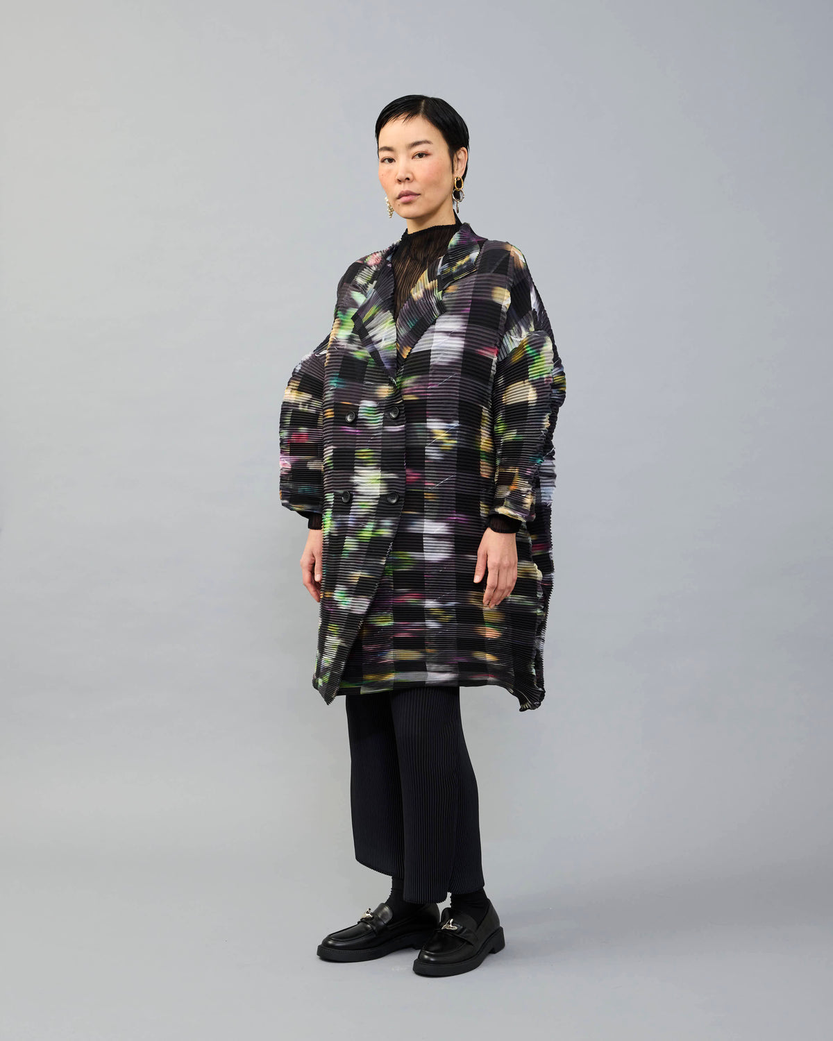 Johan Pleated Coat in Mayu