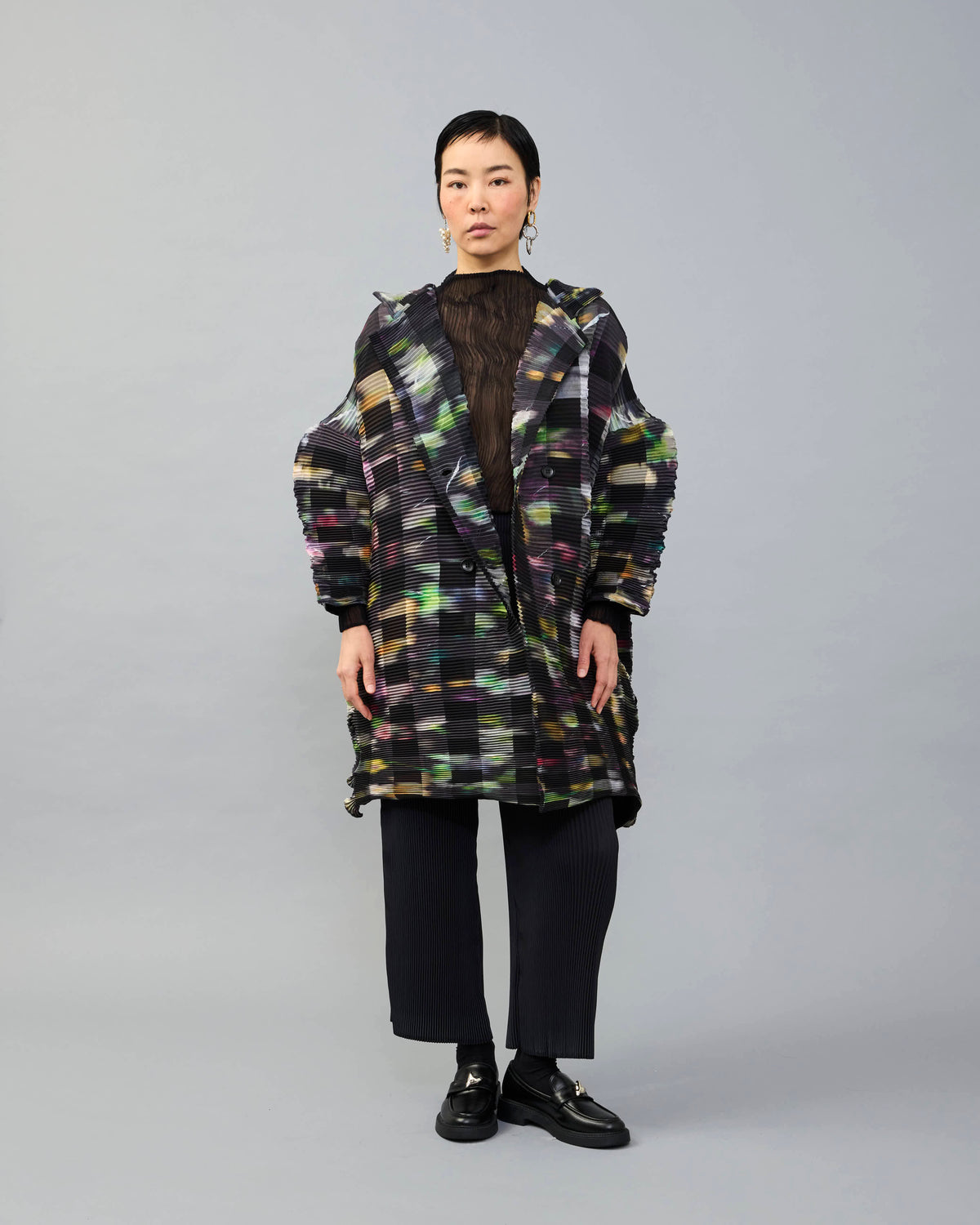 Johan Pleated Coat in Mayu