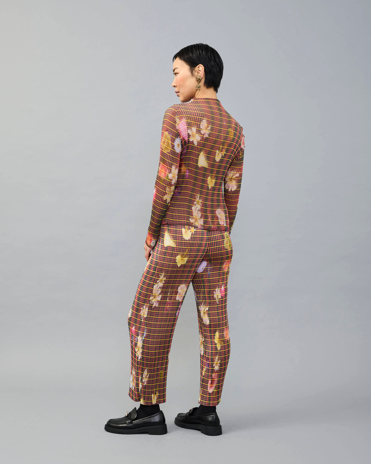 Lee Pleated Top in dark Pagel