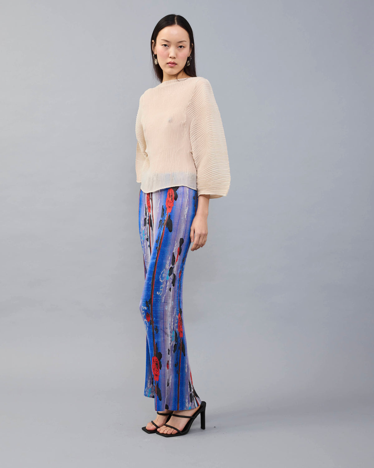 Rana Handpleated Top in Off-White