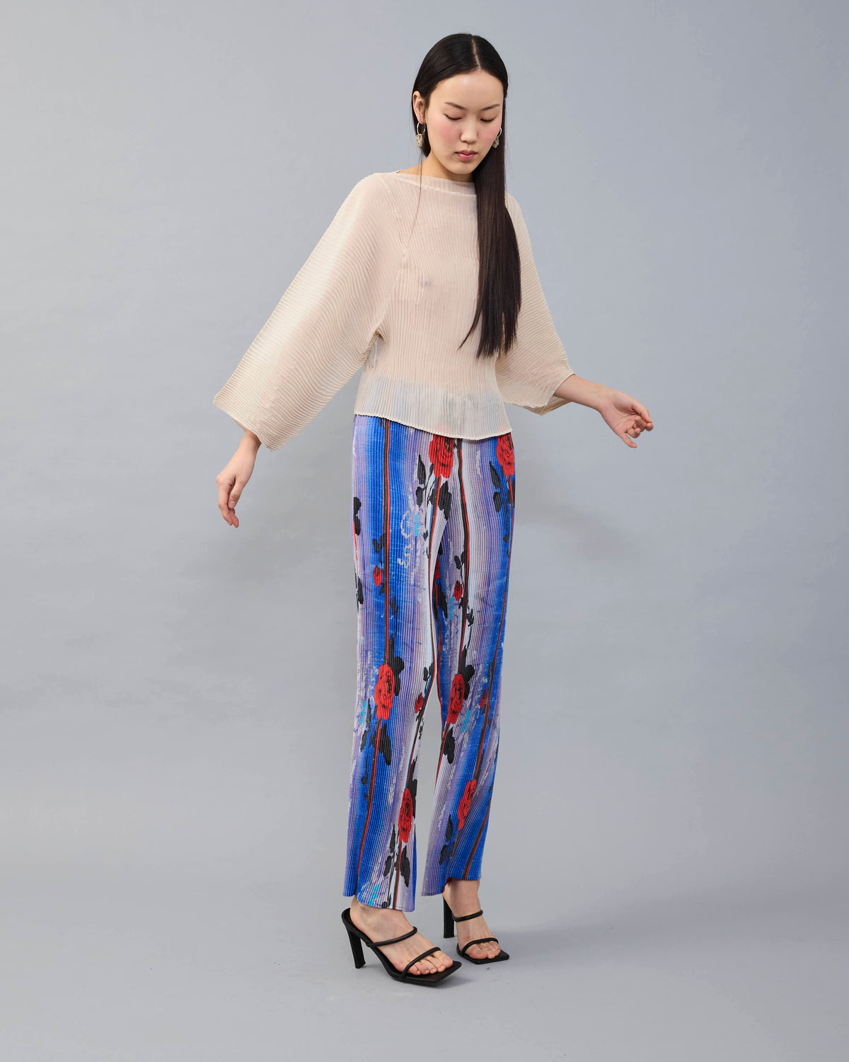 Rana Handpleated Top in Off-White