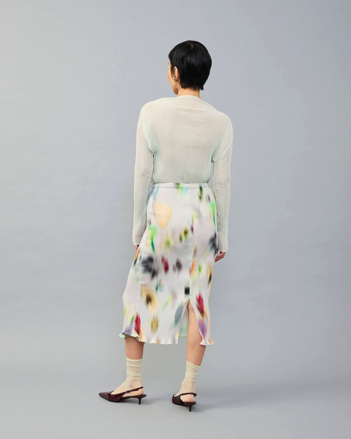 Milla Pleated Skirt in light Mayu