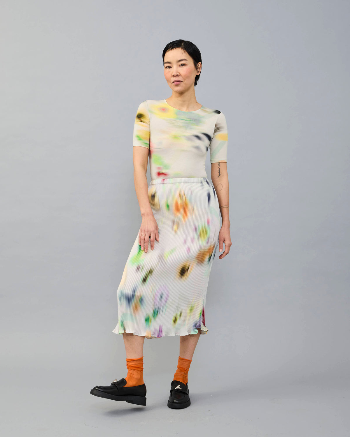 Sui Jersey Top in light Mayu