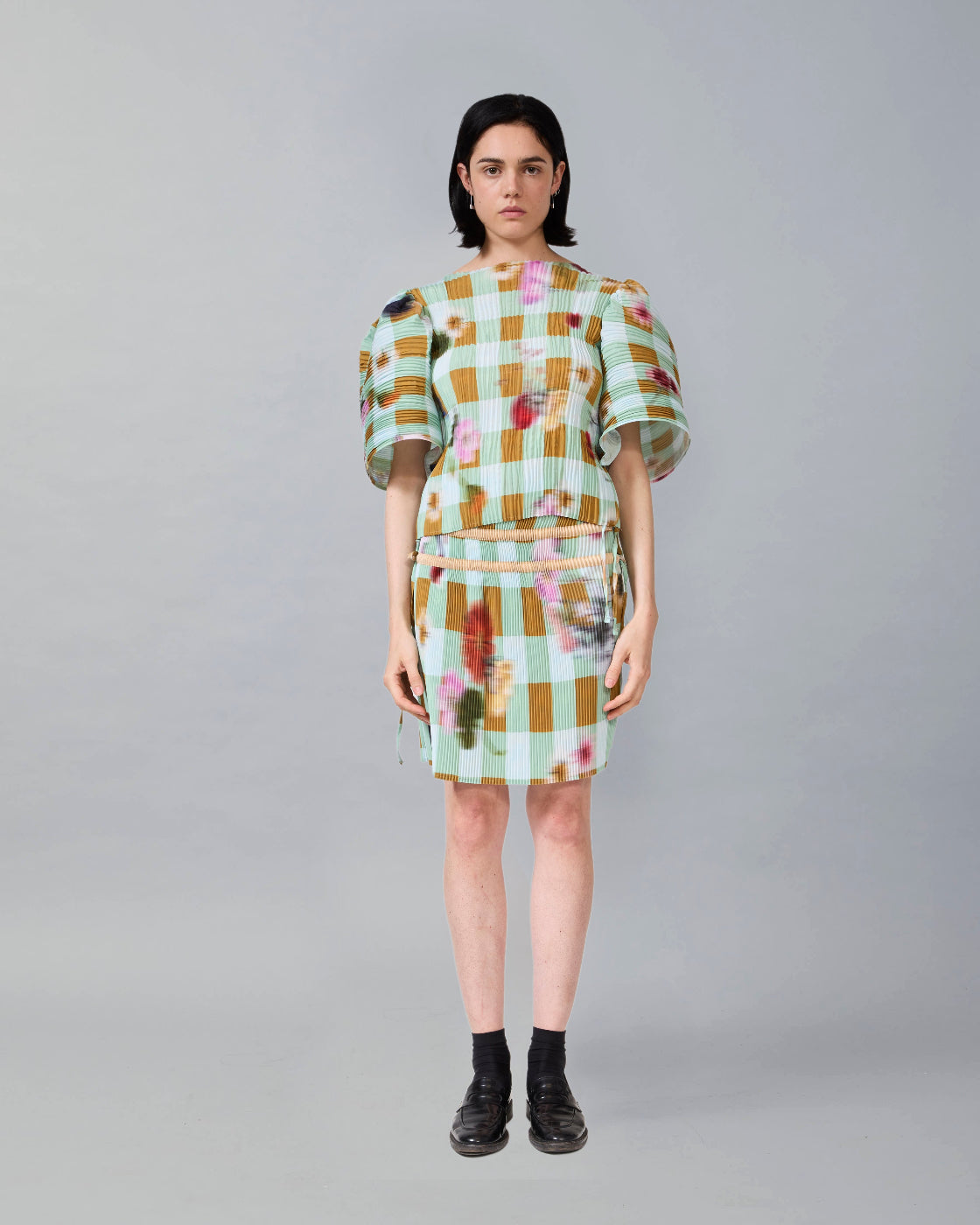 Karlotta Handpleated Top in Sven