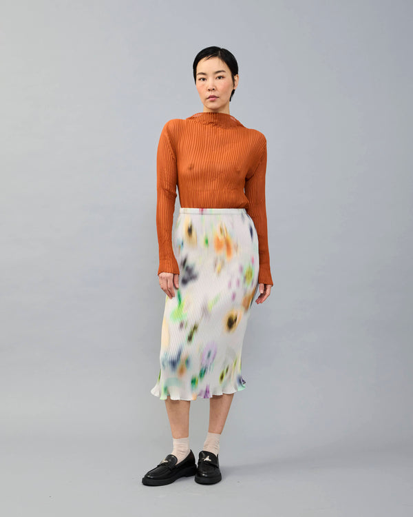 Lee Handpleated Top in Terracotta