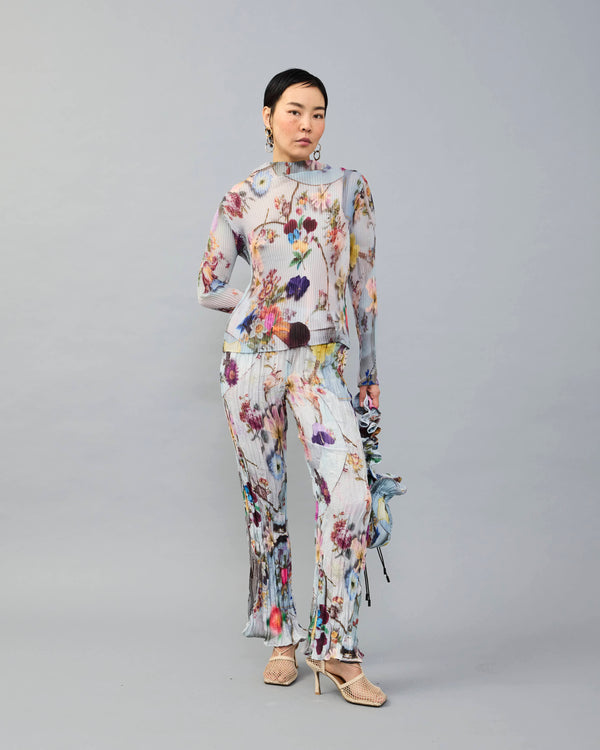 Daliah Crush Pleated Trouser in Maria