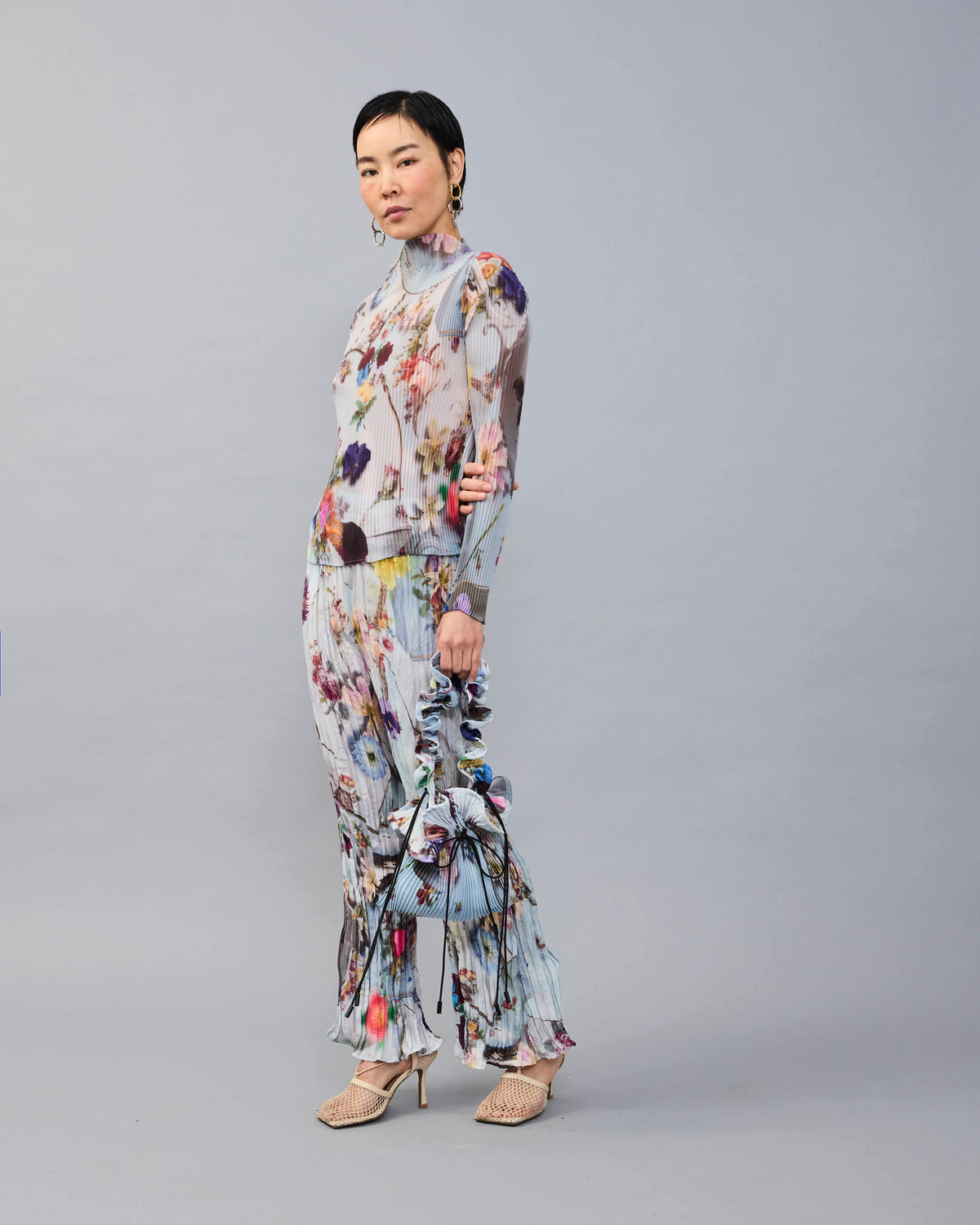 Daliah Crush Pleated Trouser in Maria