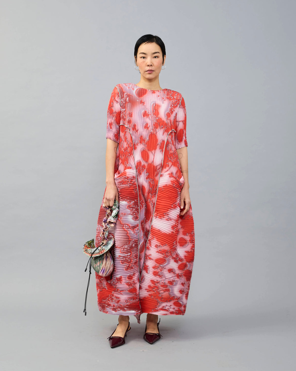 Uma Handpleated Dress in Vola