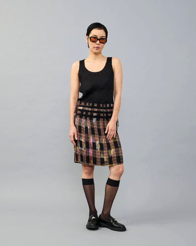 Kurt Handpleated Tanktop in Black