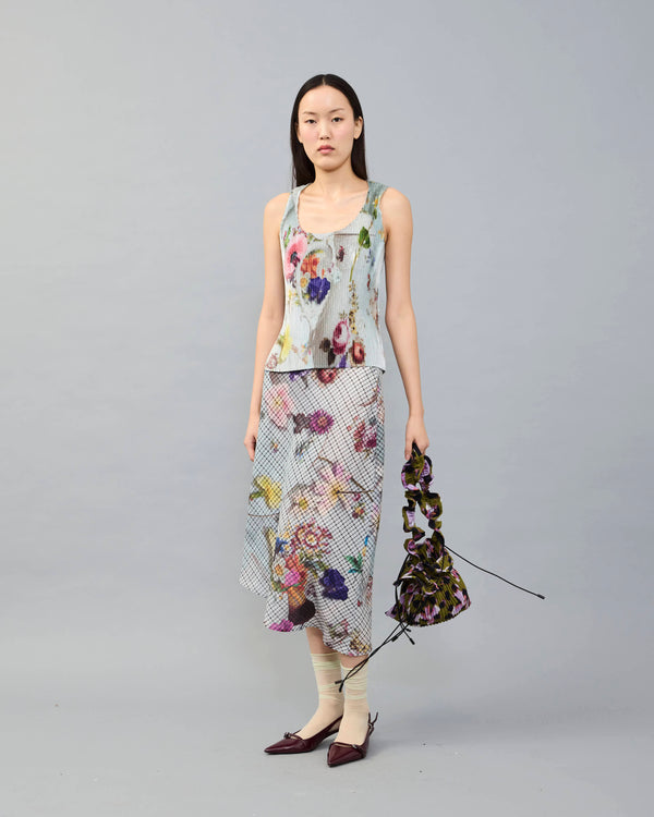 Kurt Pleated Top in Metallic Maria