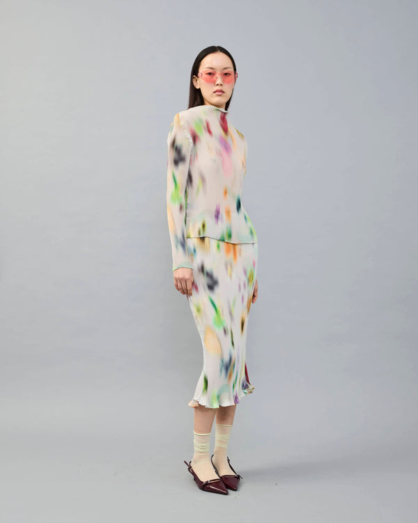 Lee Pleated Top in light Mayu