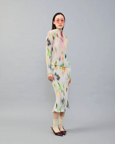 Lee Pleated Top in light Mayu