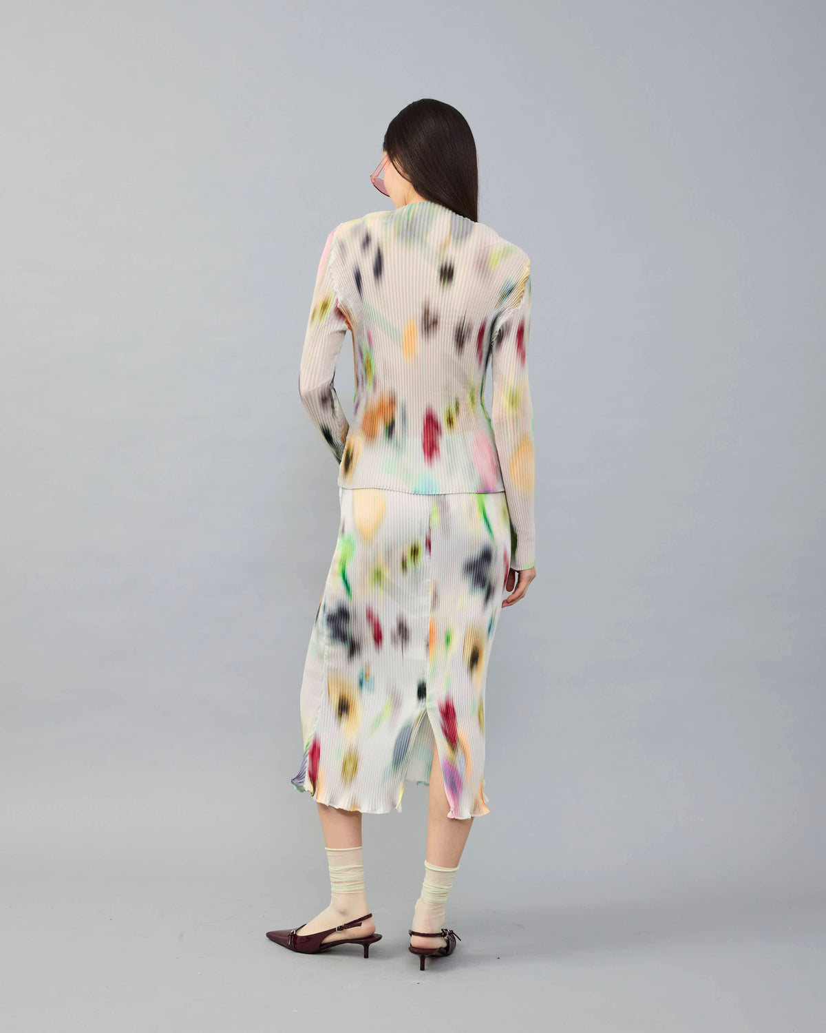 Lee Pleated Top in light Mayu