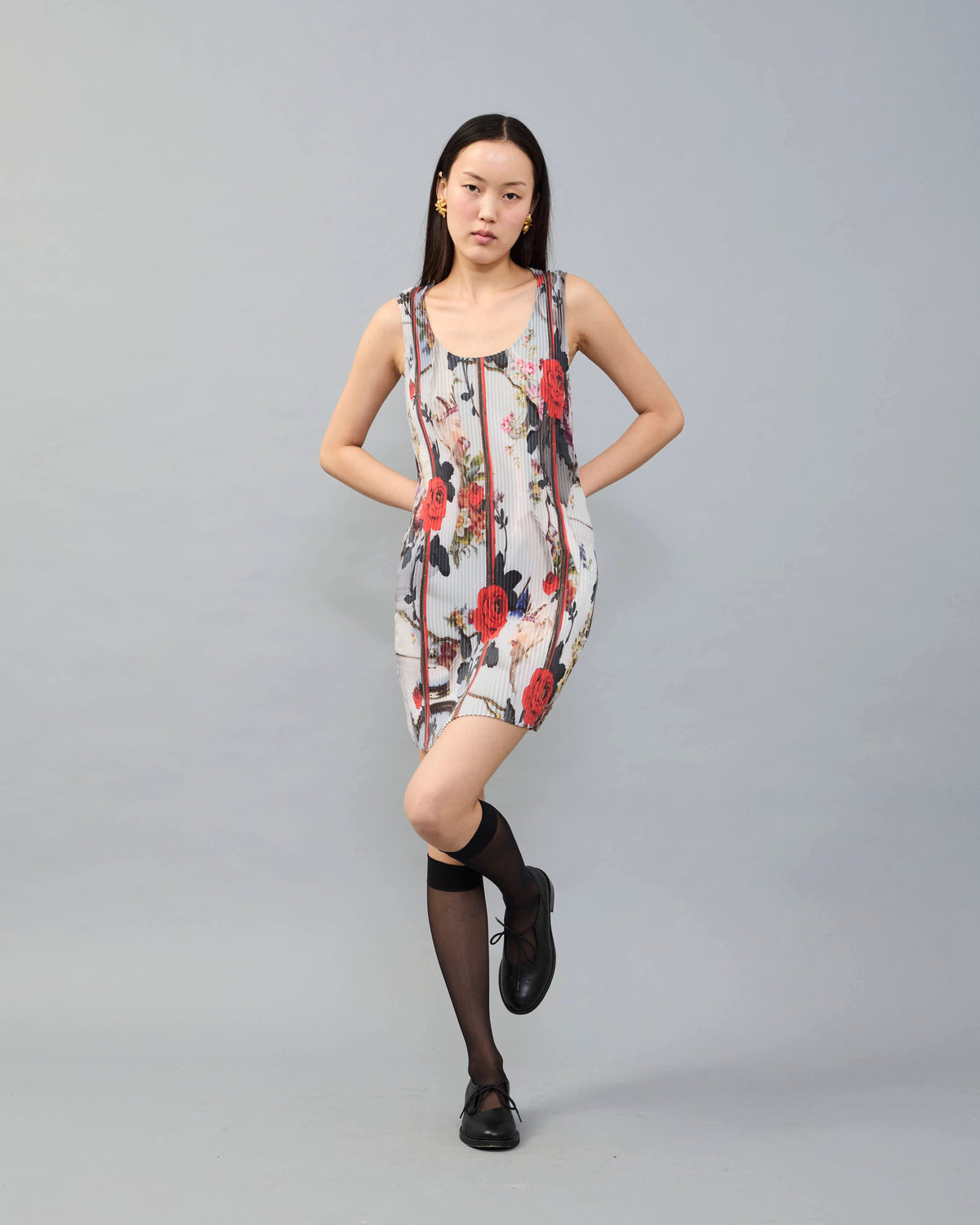 Fritz Pleated Dress in Rudi