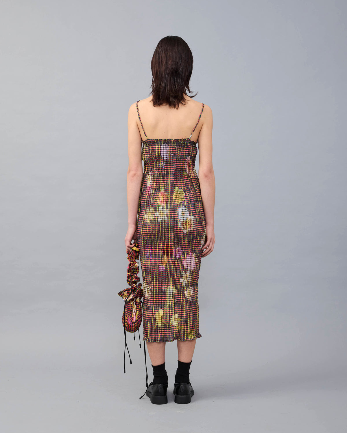Paskal Crush Pleated Dress in Pagel