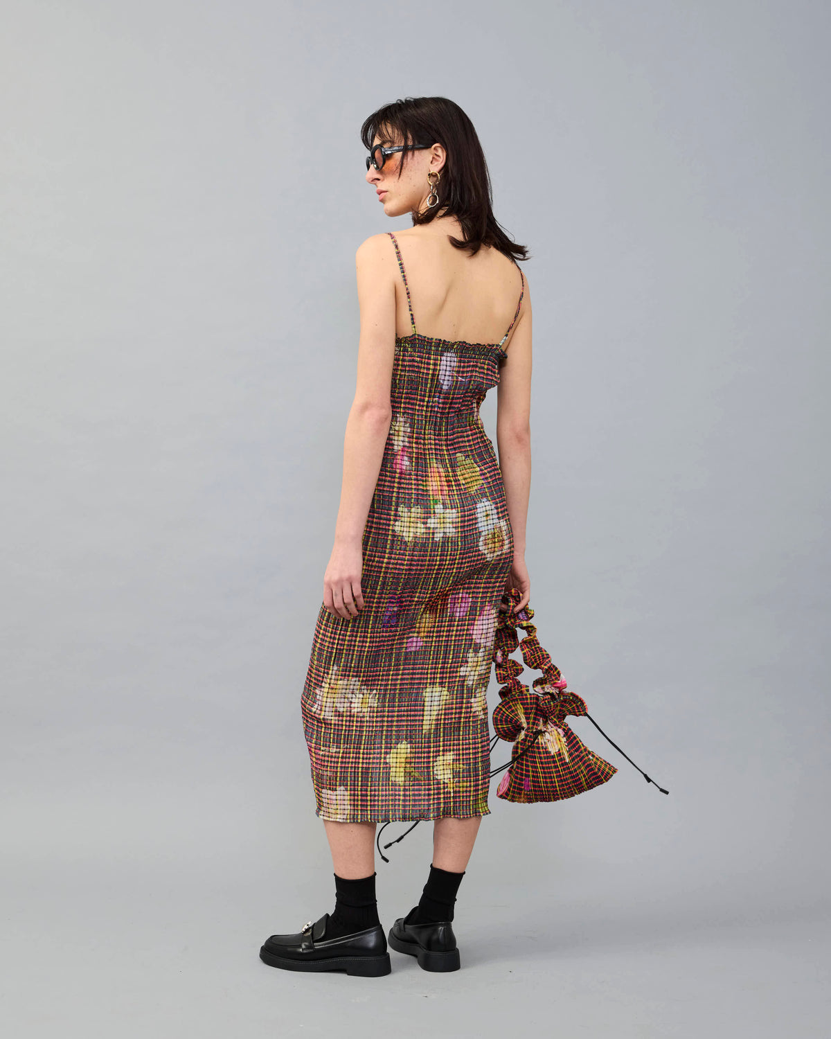 Paskal Crush Pleated Dress in Pagel