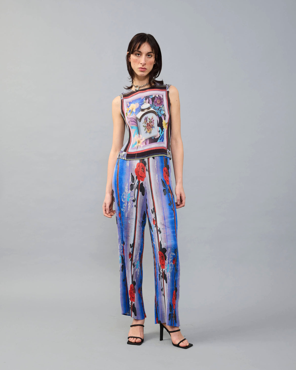 Thelma Pleated Top in Alice