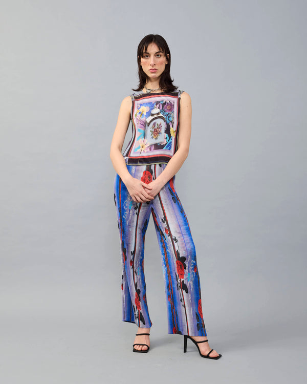 Thelma Pleated Top in Alice