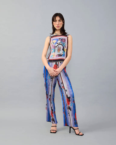 Thelma Pleated Top in Alice