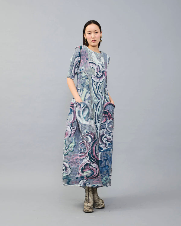 Uma Handpleated Dress in Quentin