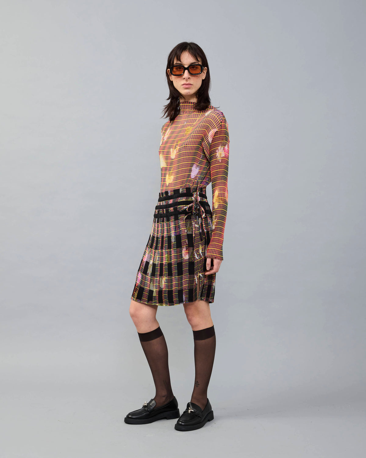 Max Pleated Skirt in Pagel