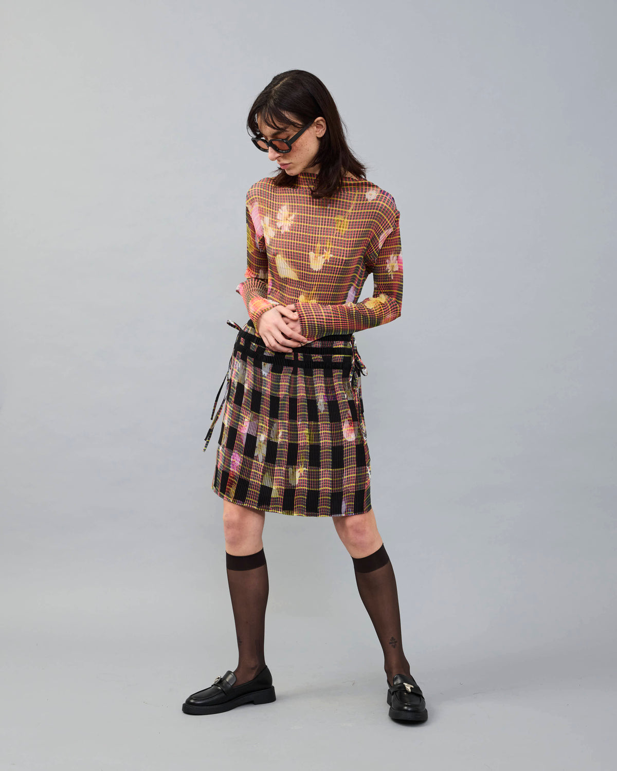 Max Pleated Skirt in Pagel