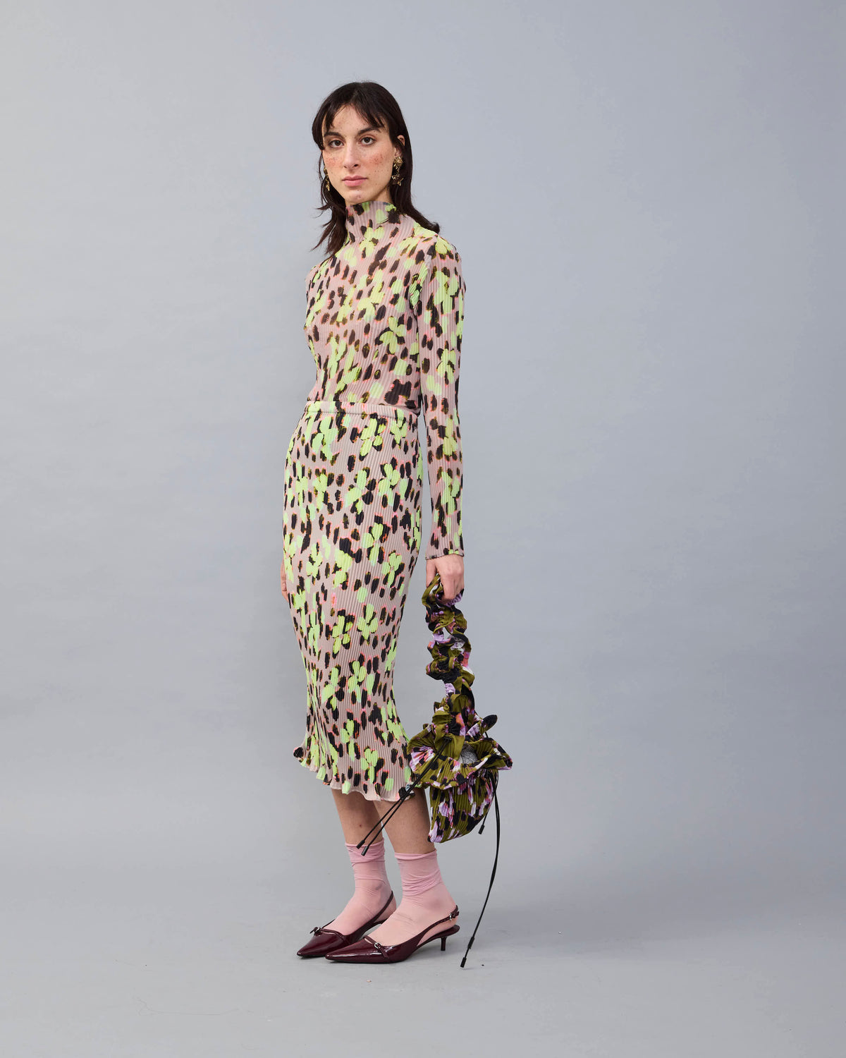 Milla Pleated Skirt in Lillie