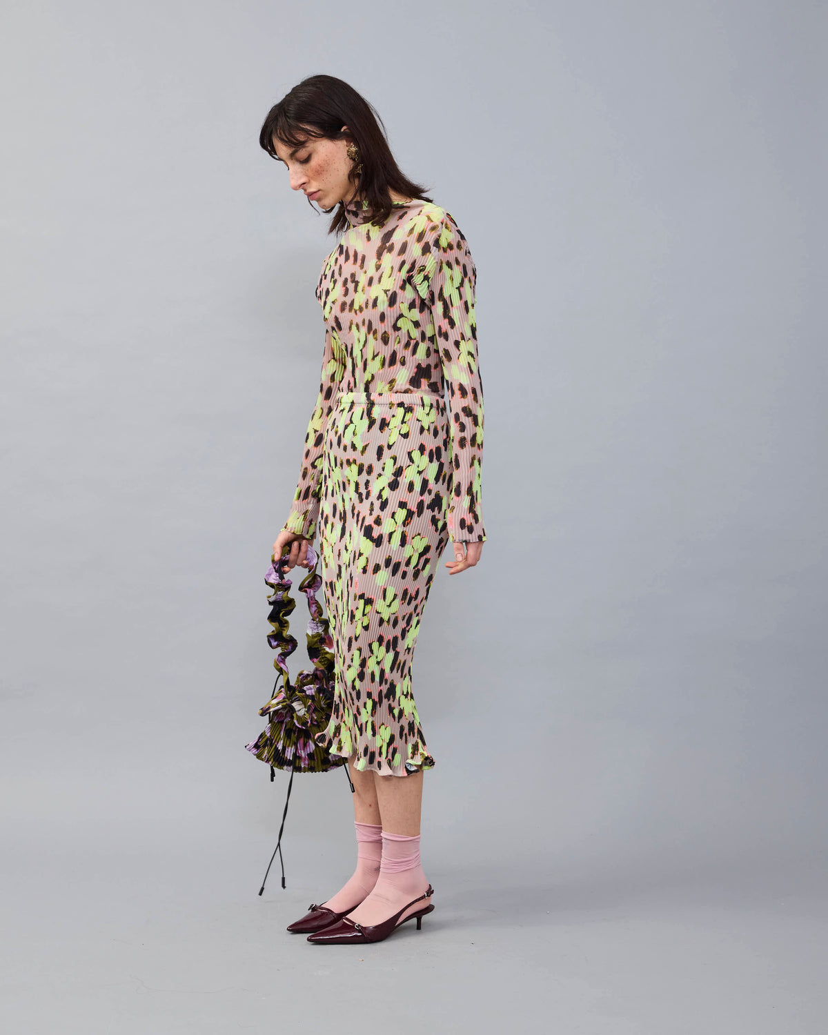 Milla Pleated Skirt in Lillie