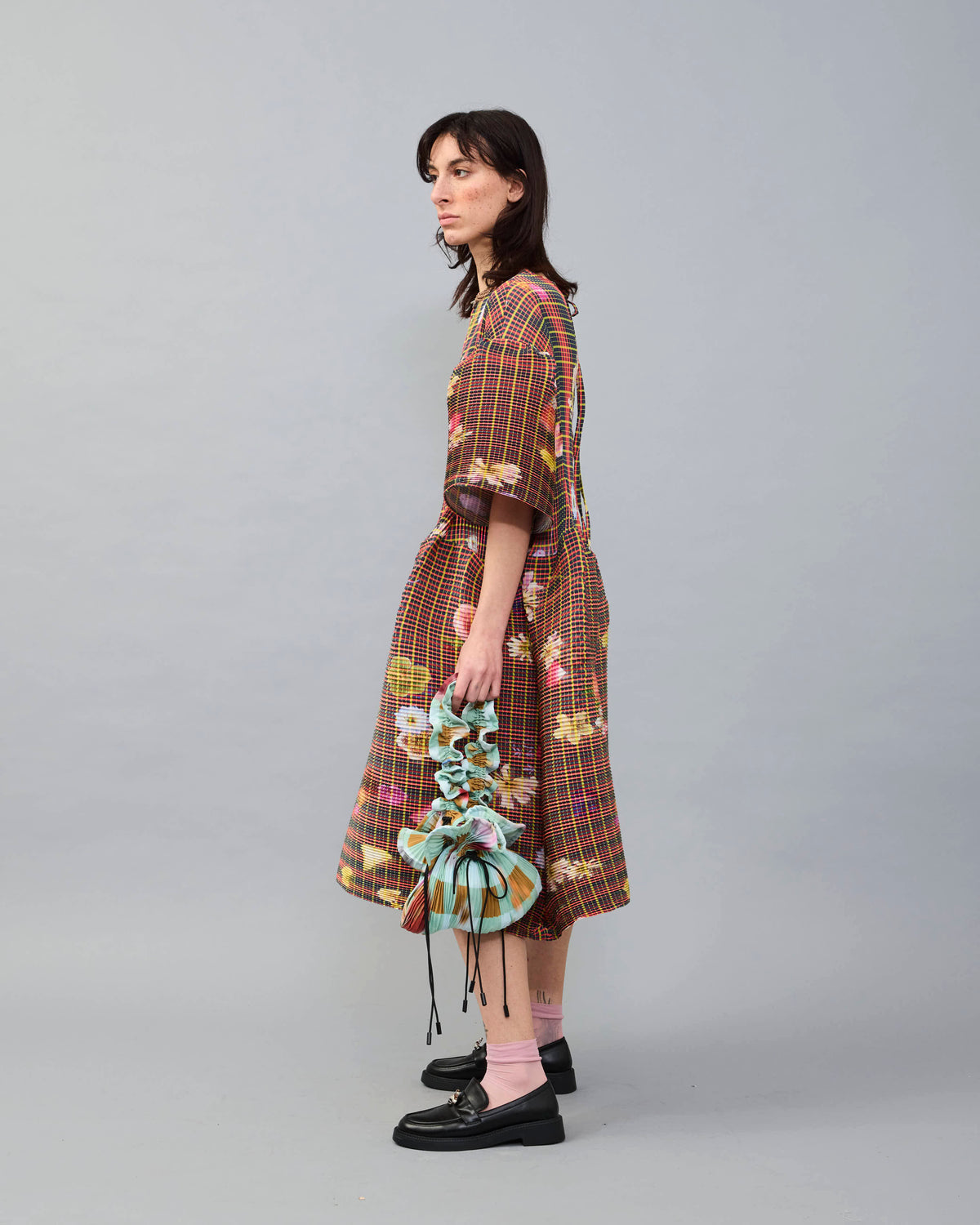 Thekla Handpleated Dress in Pagel