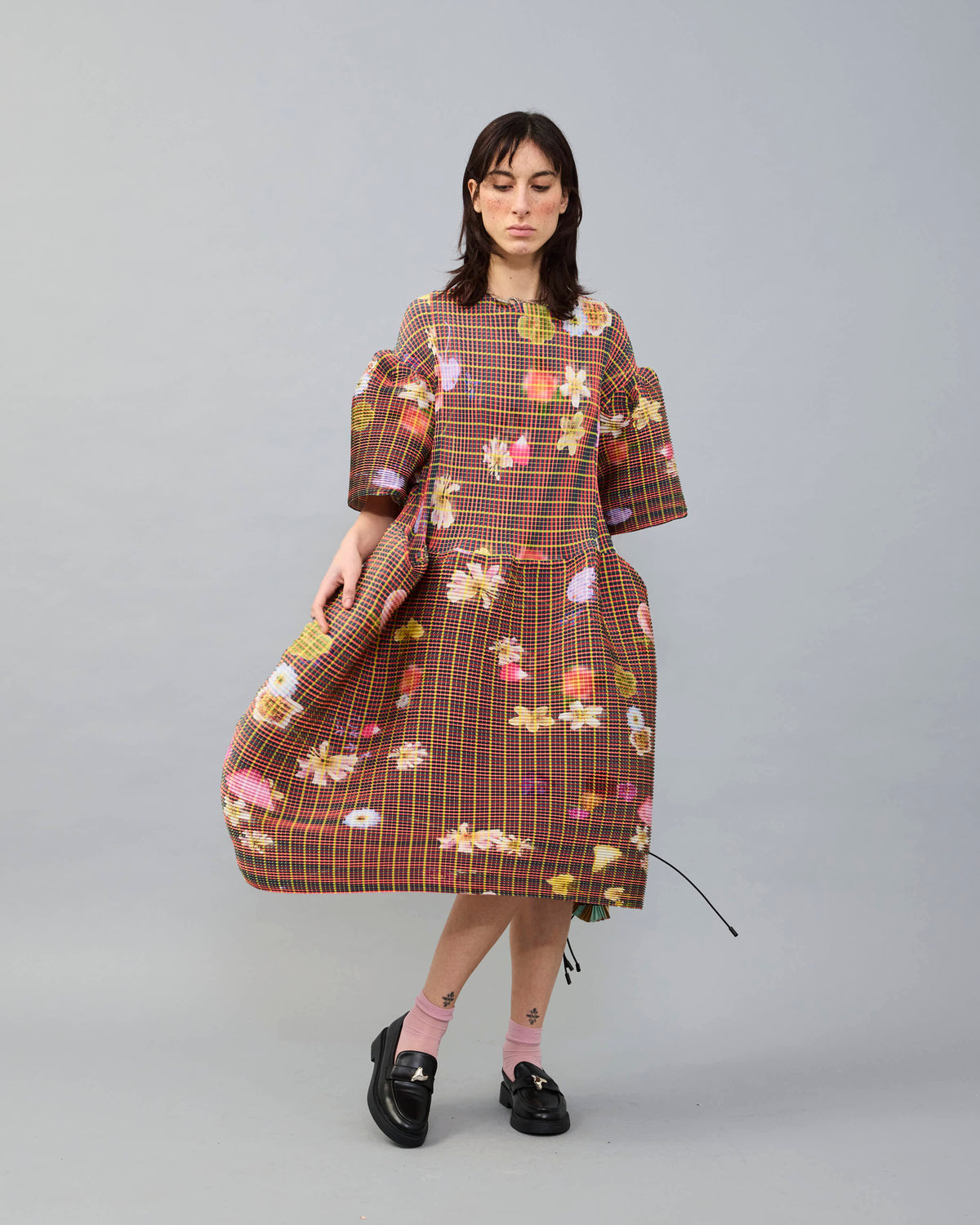Thekla Handpleated Dress in Pagel