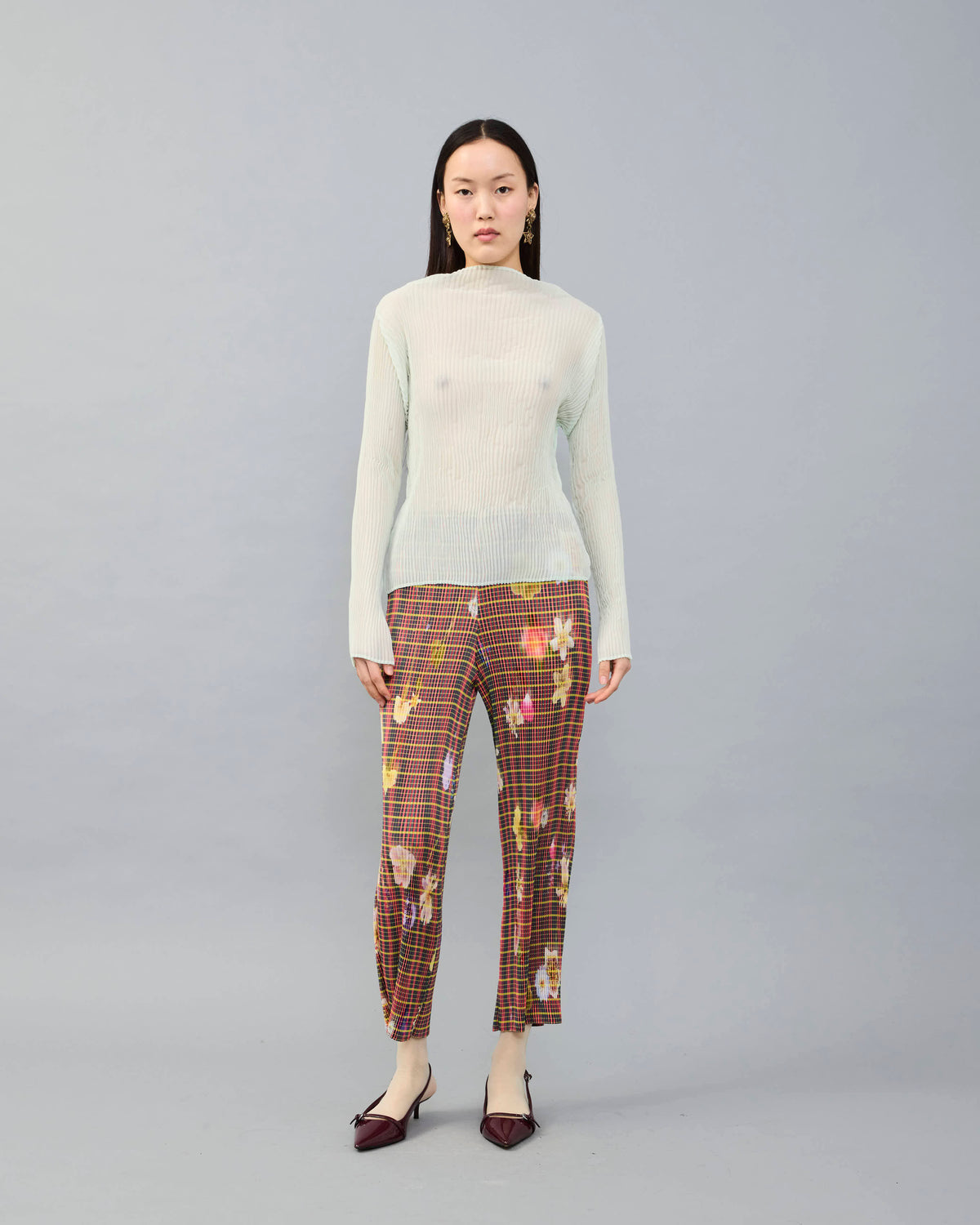 Lee Handpleated Top in Mint