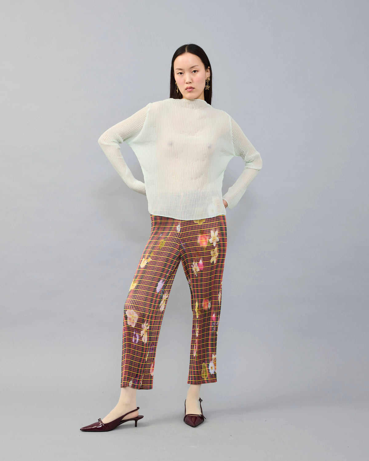 Lee Handpleated Top in Mint