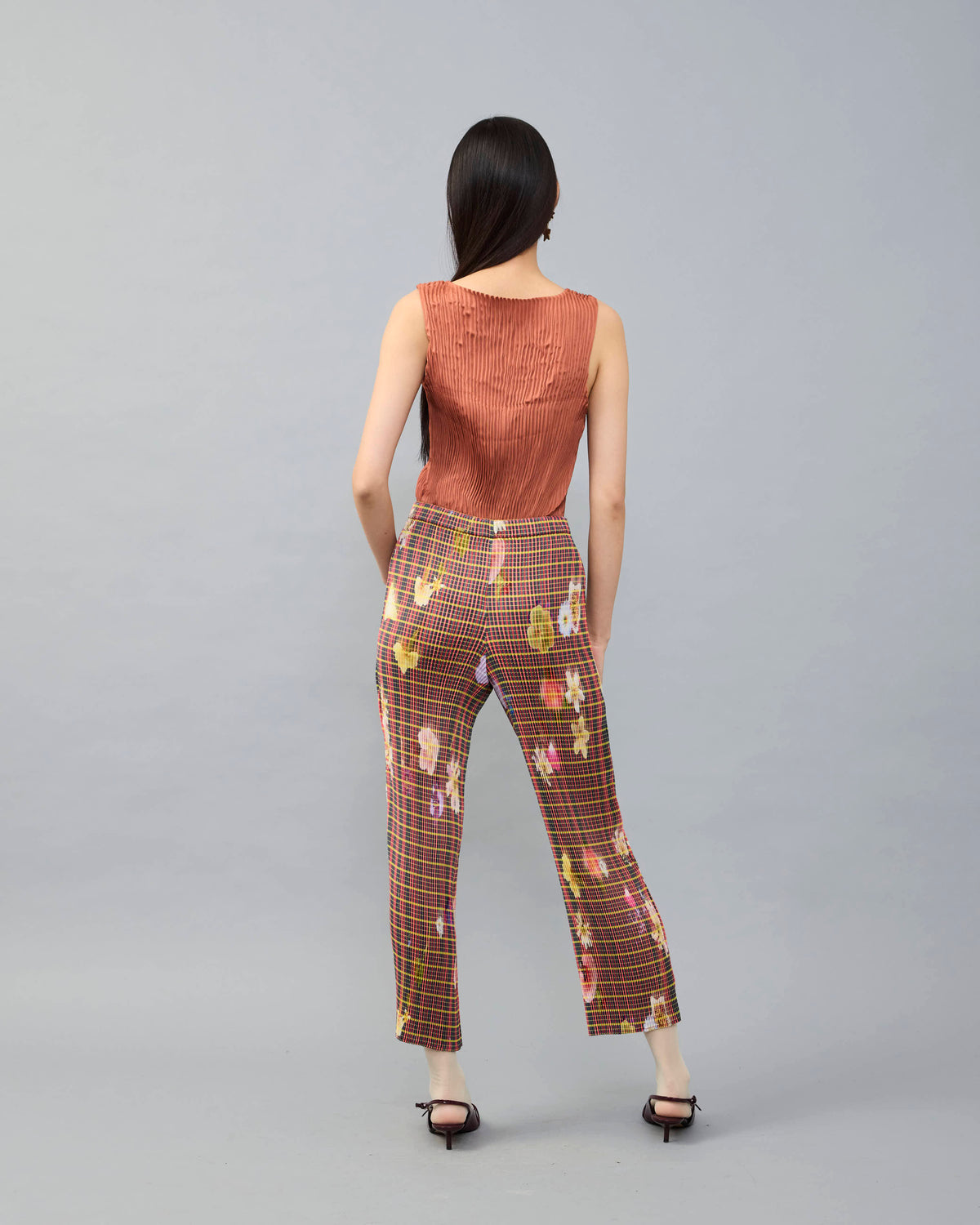 Kurt Handpleated Tanktop in Terracotta