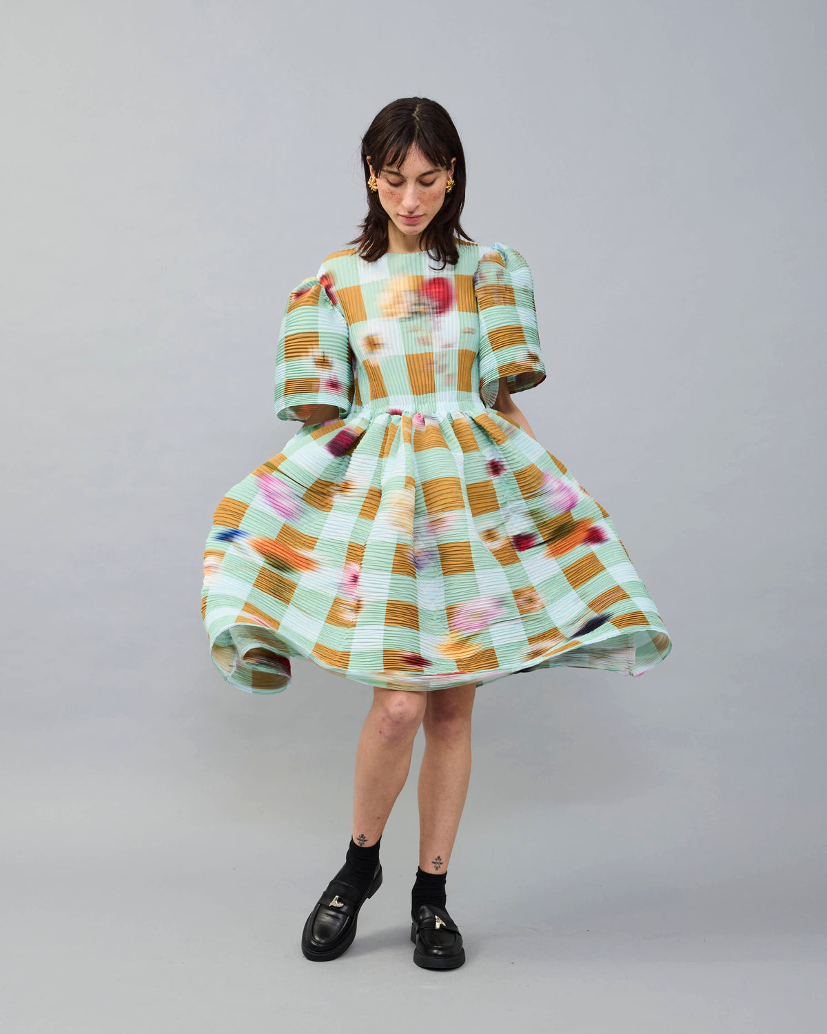 Swani Handpleated Dress in Sven