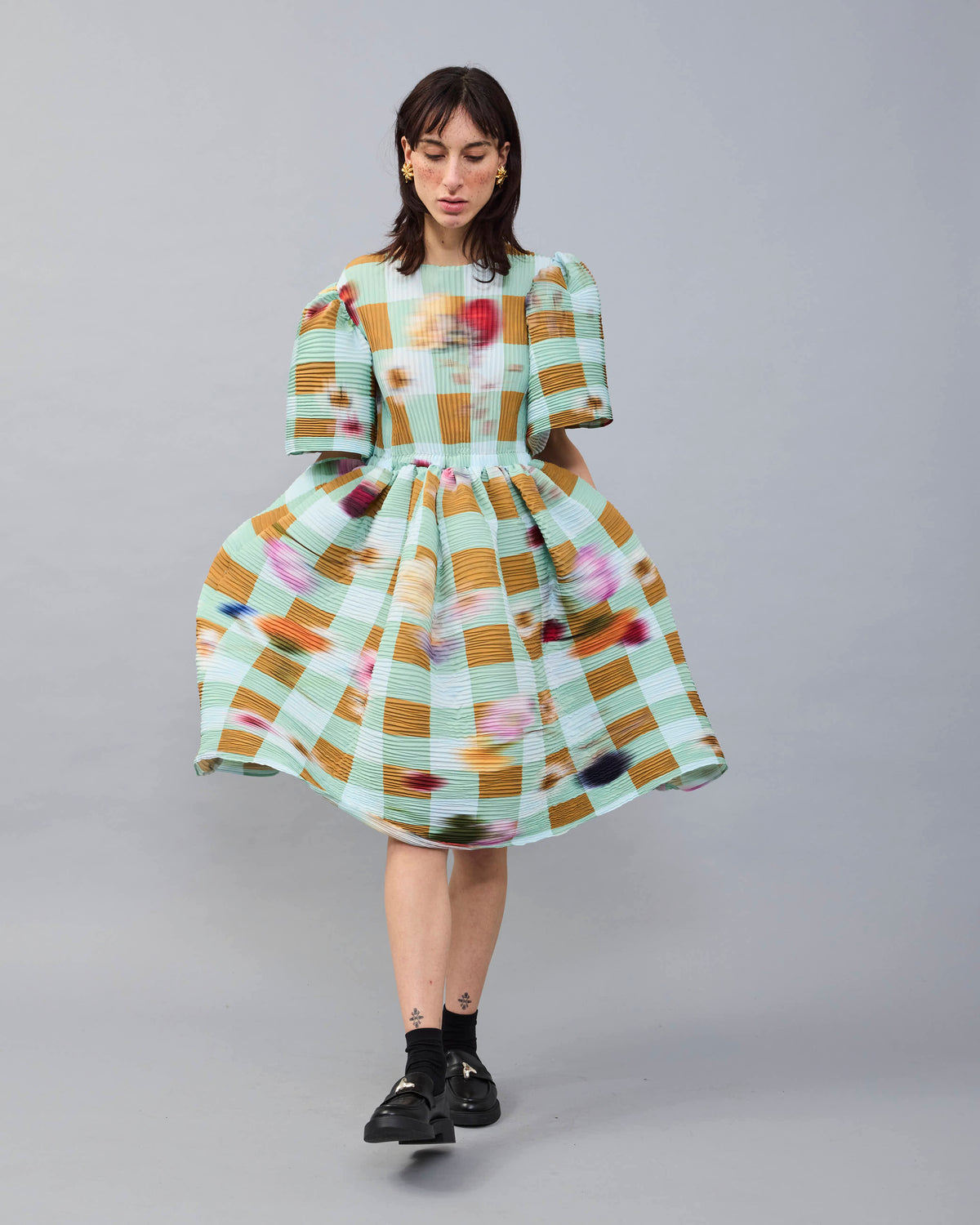 Swani Handpleated Dress in Sven