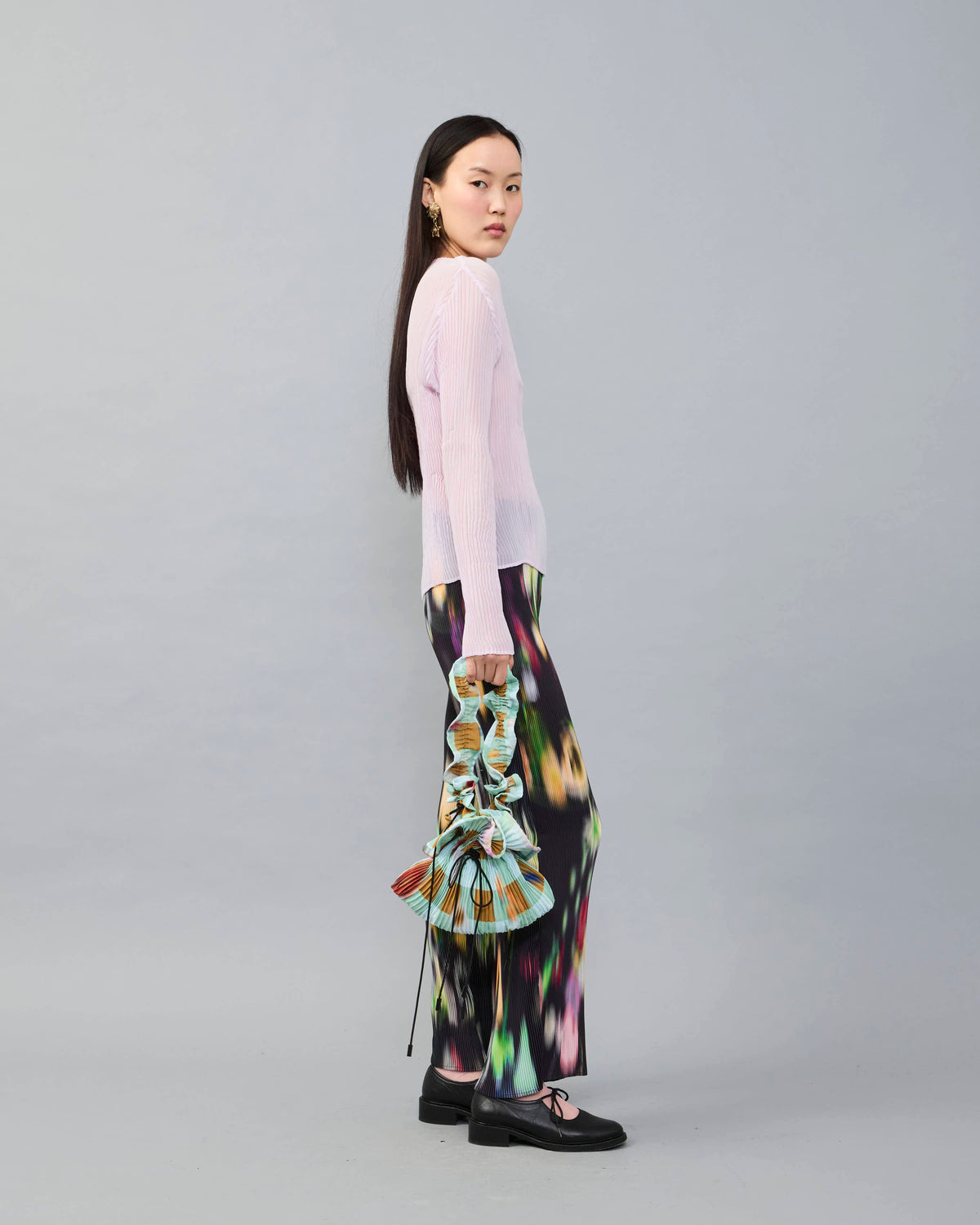 Lee Handpleated Top in Lilac