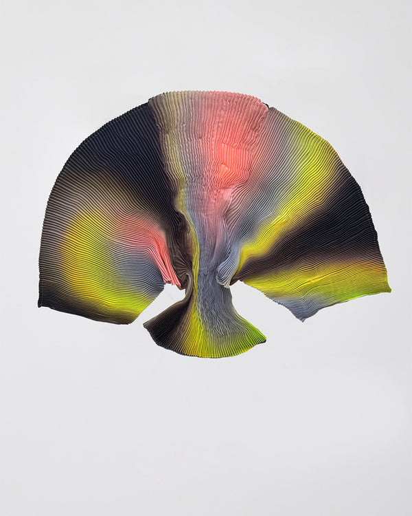 Rana Handpleated Top in Rainbow Rain