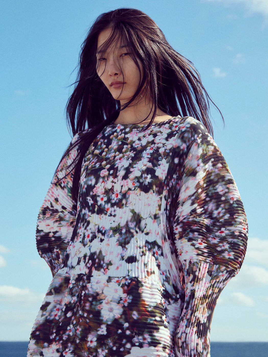 Phoebe Handpleated Dress in Holle